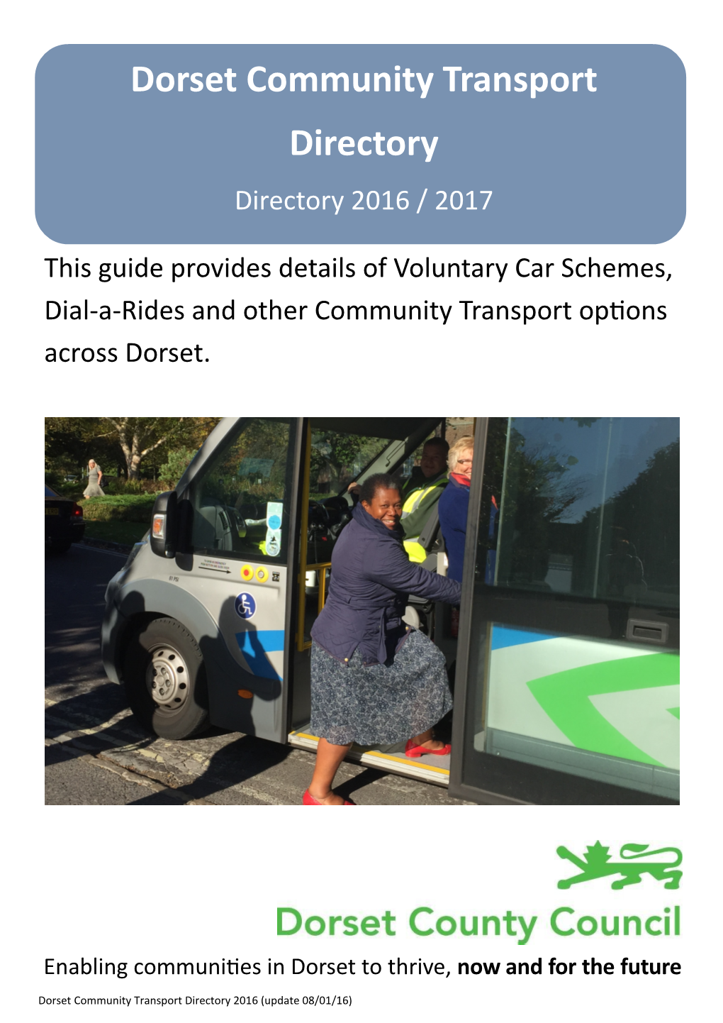 Dorset Community Transport Directory Directory 2016 / 2017
