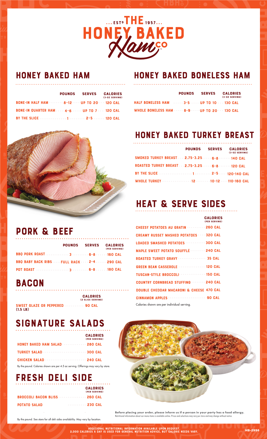 Heat & Serve Sides Signature Salads Fresh Deli Side Pork & Beef Bacon