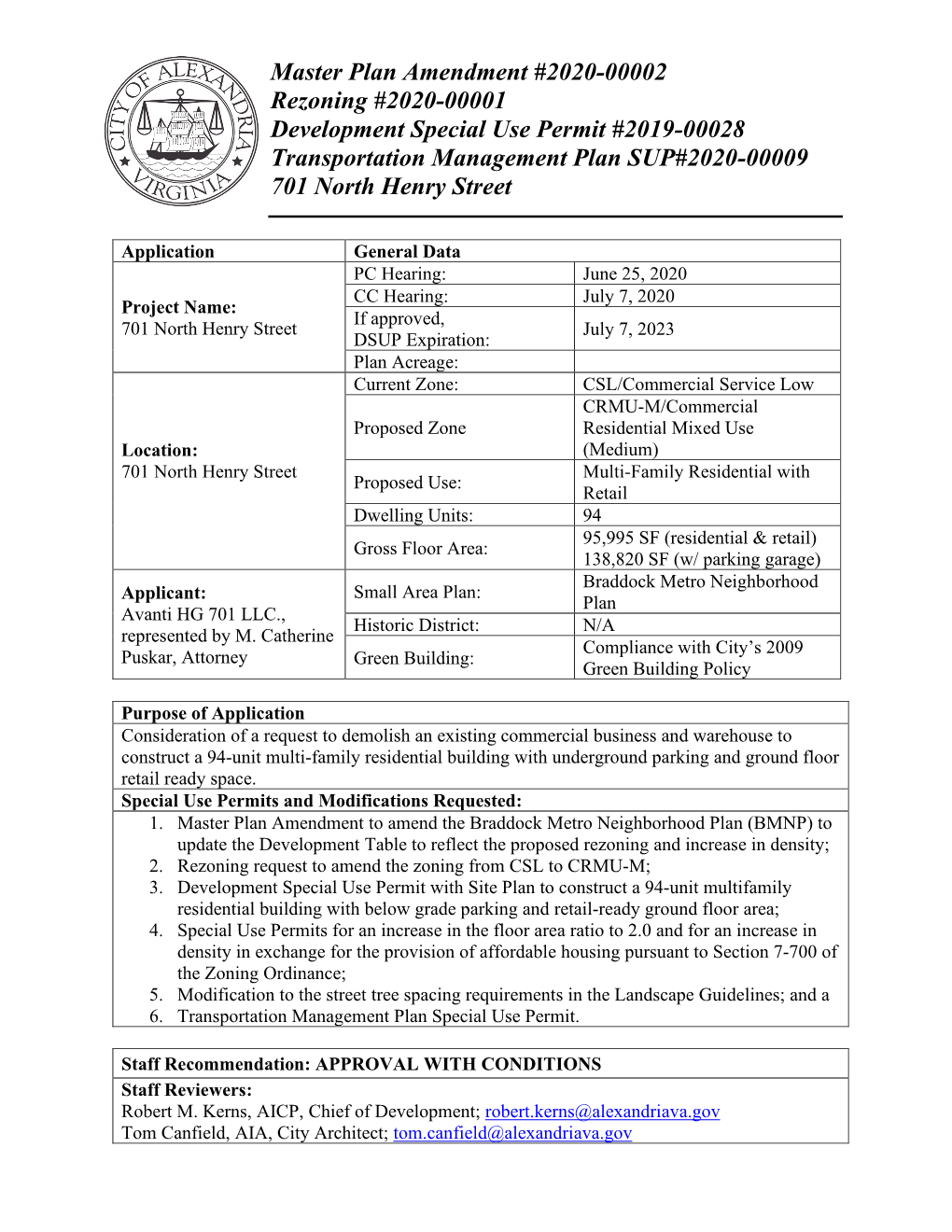 Master Plan Amendment #2020-00002 Rezoning #2020