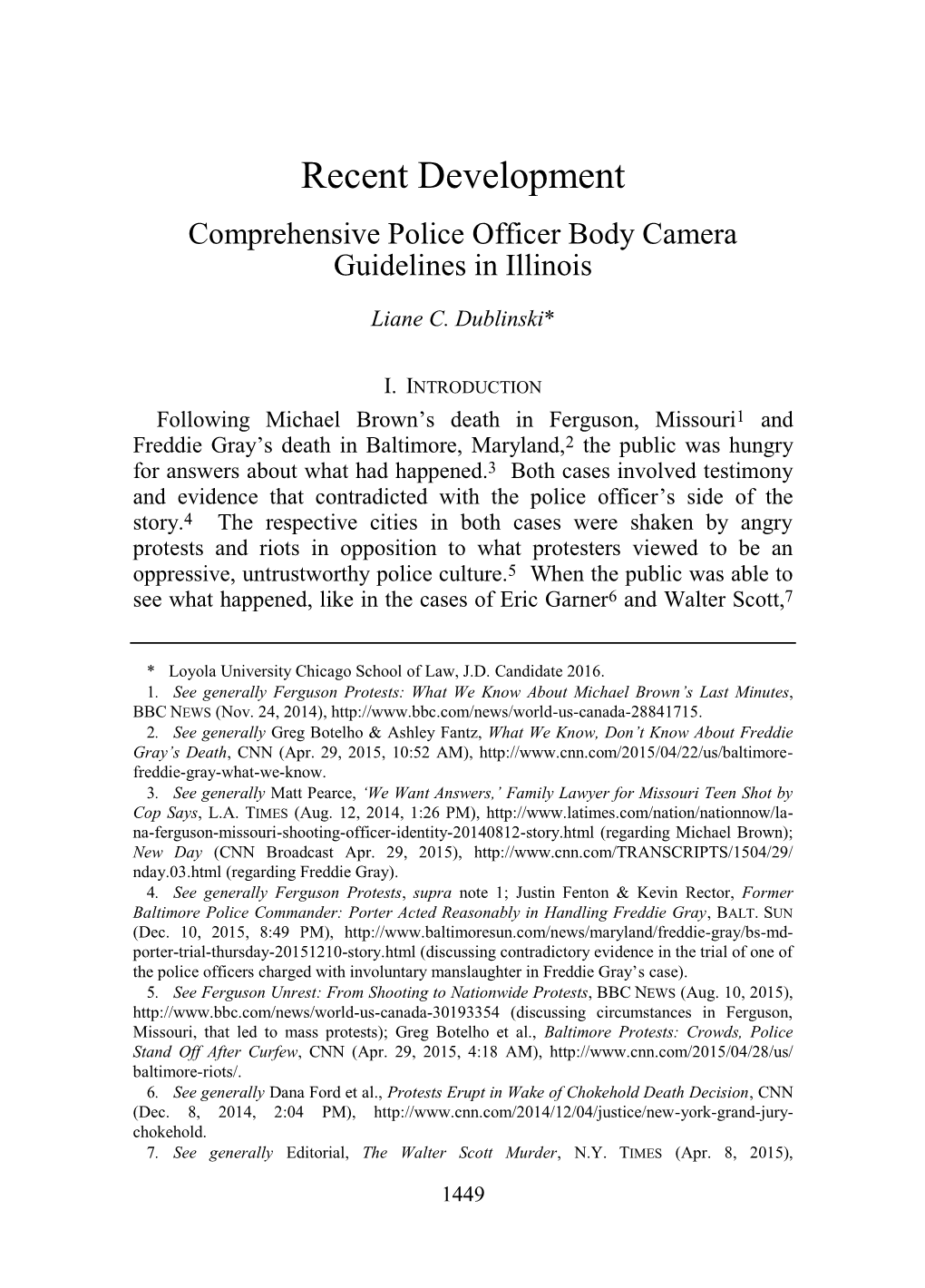 Comprehensive Police Officer Body Camera Guidelines in Illinois