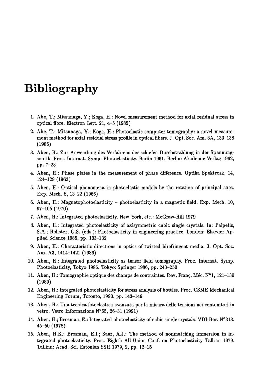 Bibliography