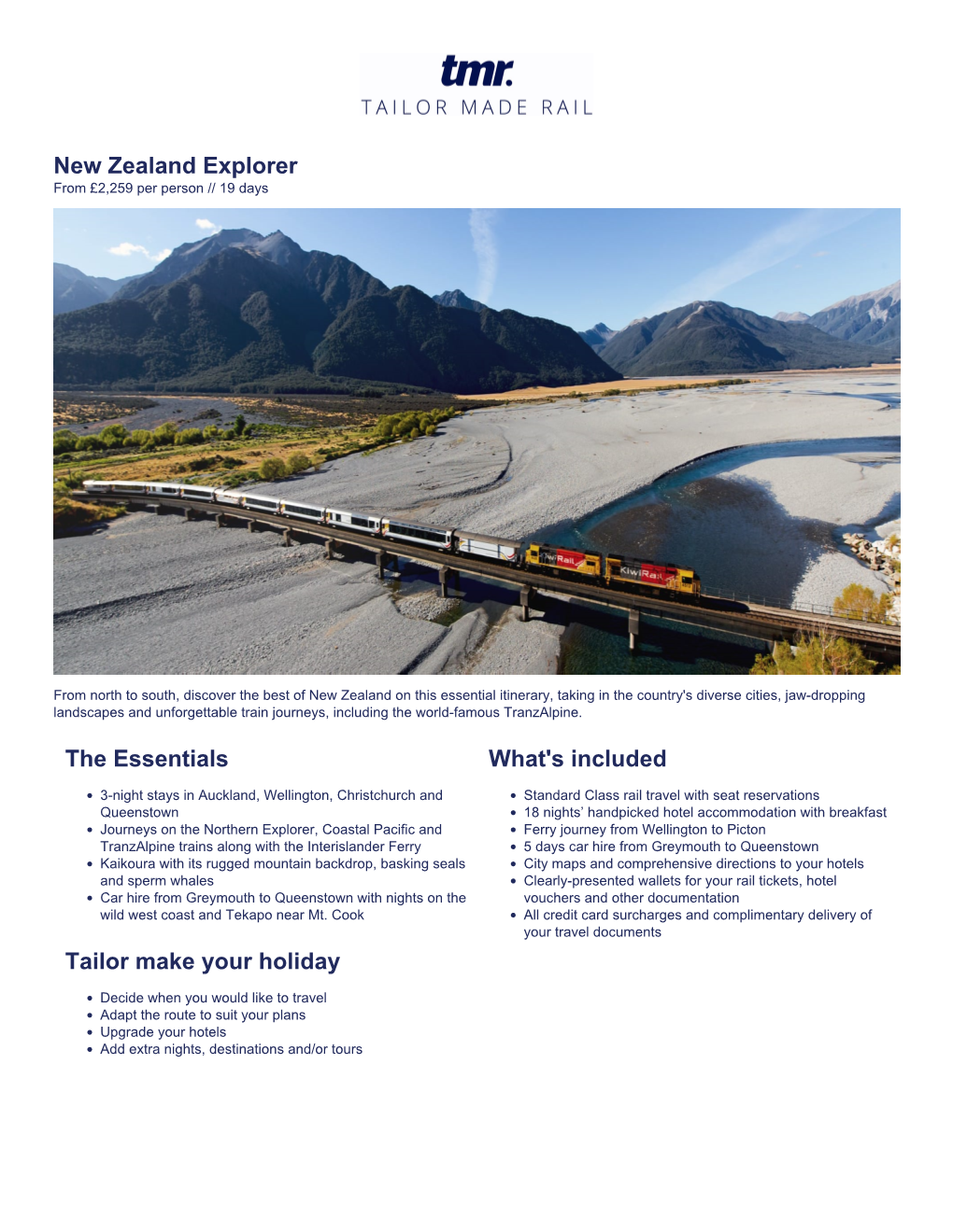 New Zealand Explorer from £2,259 Per Person // 19 Days