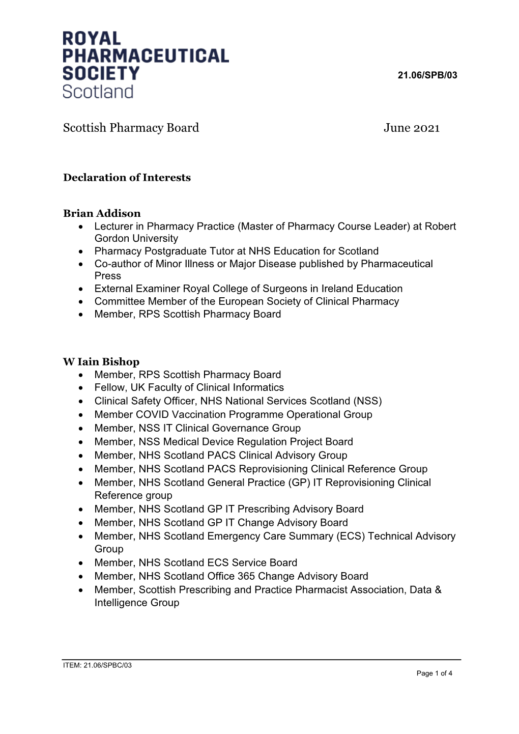 SPB Public Board Paper