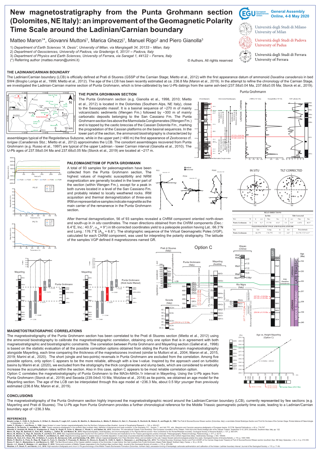 New Magnetostratigraphy from the Punta Grohmann Section