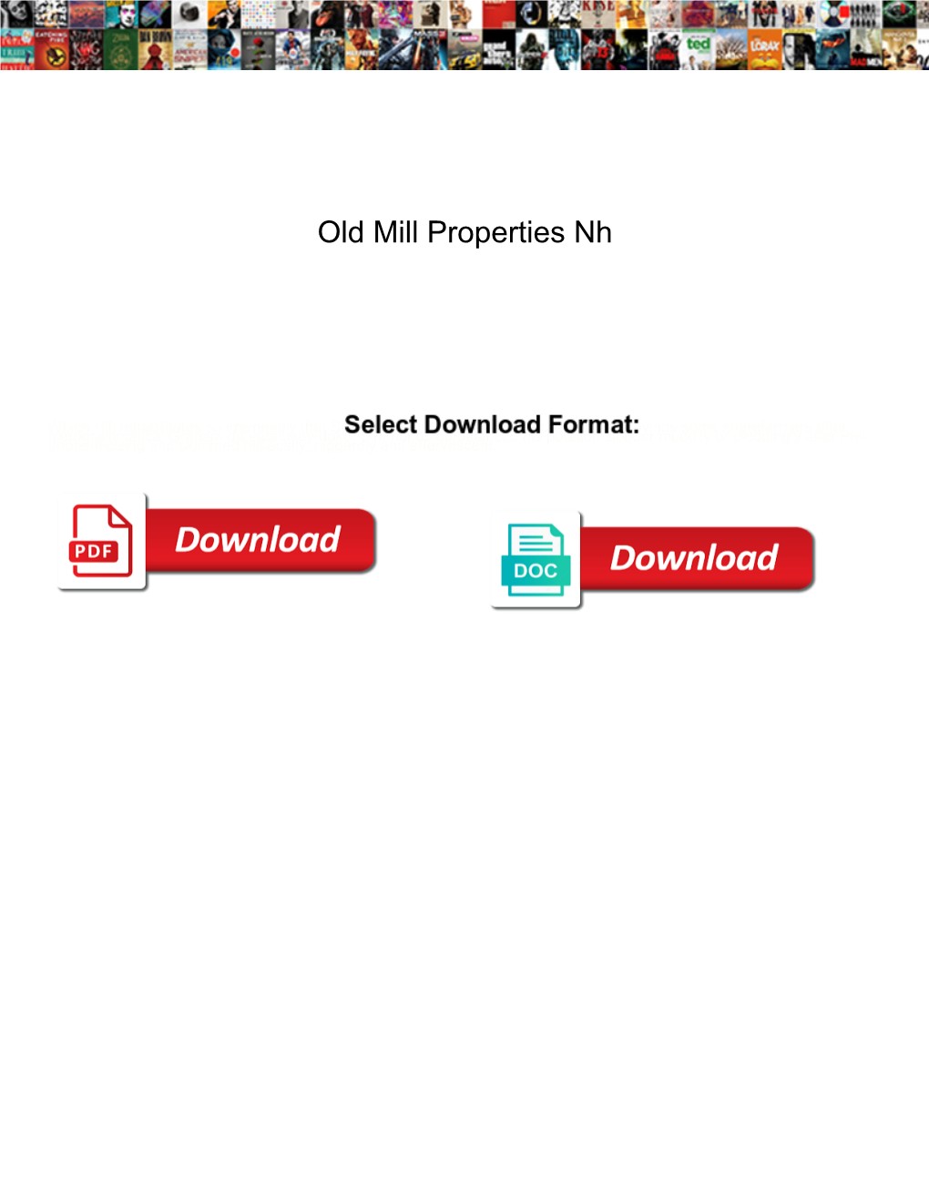 Old Mill Properties Nh