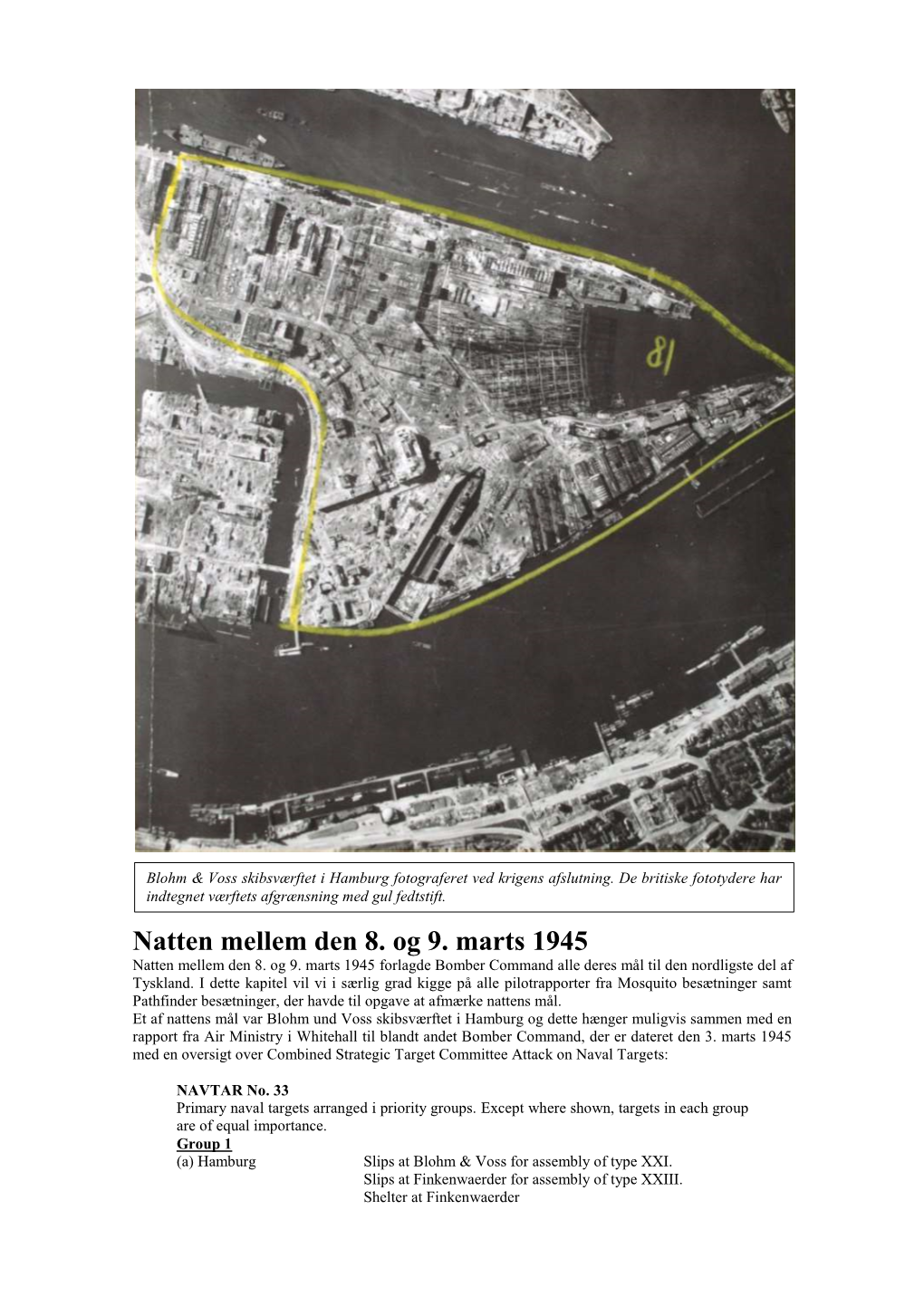 Natten Mellem Den 8. Og 9. Marts 1945 Natten Mellem Den 8