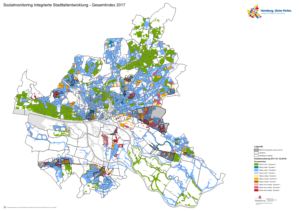 Sozialmonitoring Integrierte Stadtteilentwicklung - Gesamtindex 2017