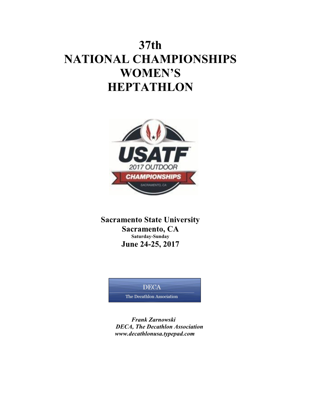 37Th NATIONAL CHAMPIONSHIPS WOMEN's HEPTATHLON