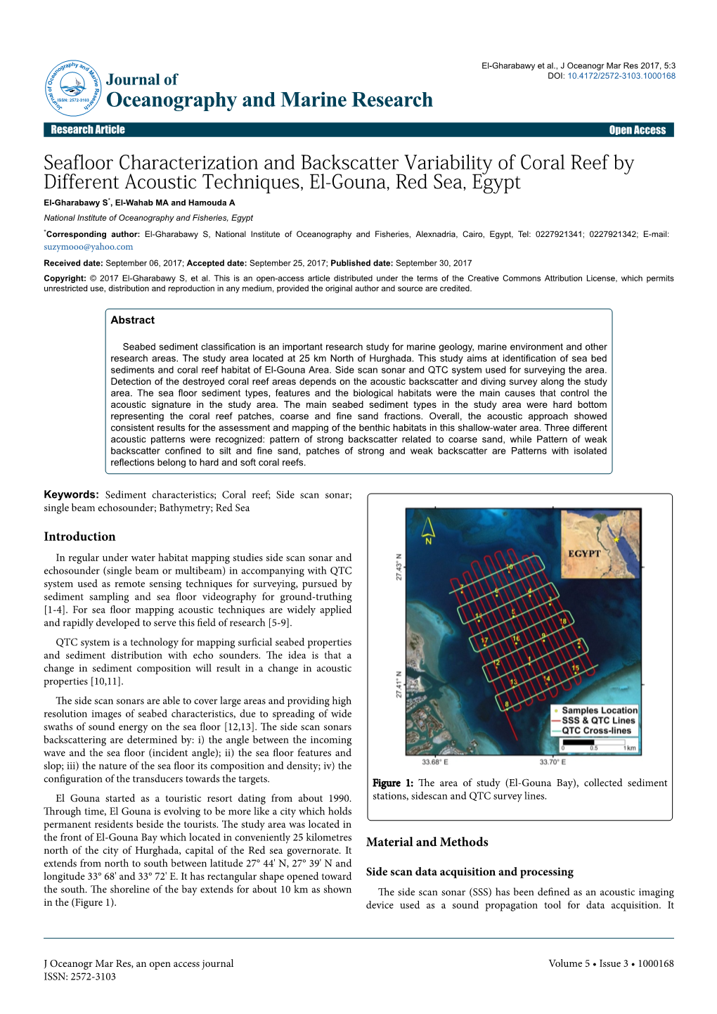 Seafloor Characterization and Backscatter Variability of Coral Reef