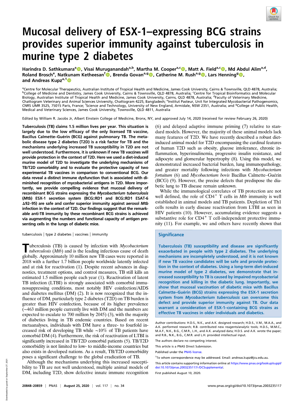 Mucosal Delivery of ESX-1–Expressing BCG Strains Provides Superior Immunity Against Tuberculosis in Murine Type 2 Diabetes