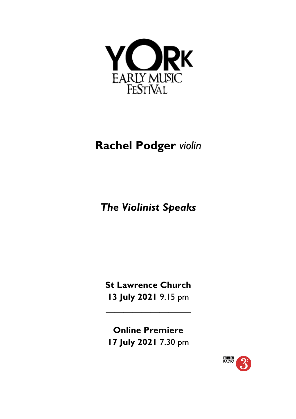 Rachel Podger Violin