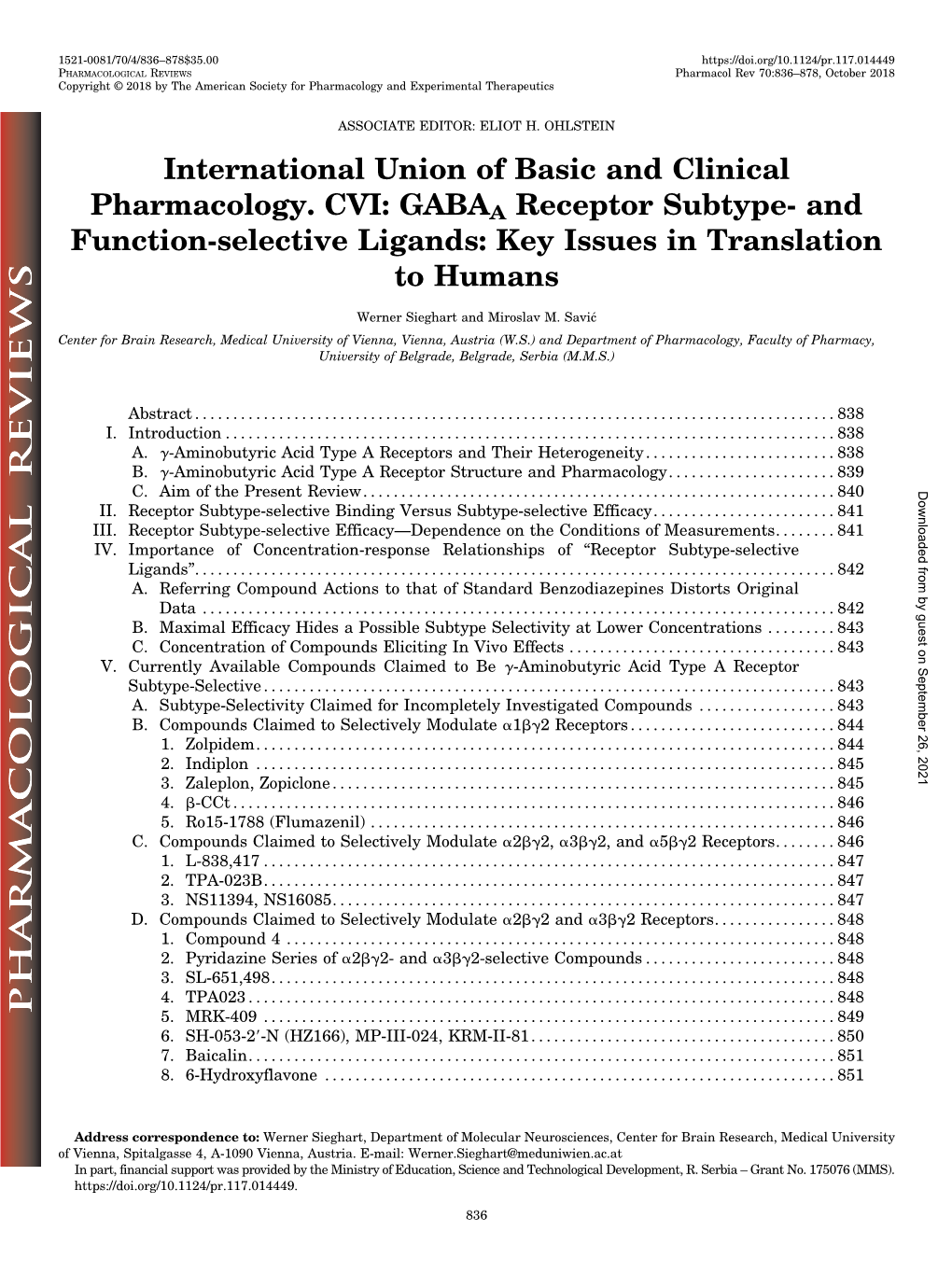 GABAA Receptor Subtype- and Function-Selective Ligands: Key Issues in Translation to Humans