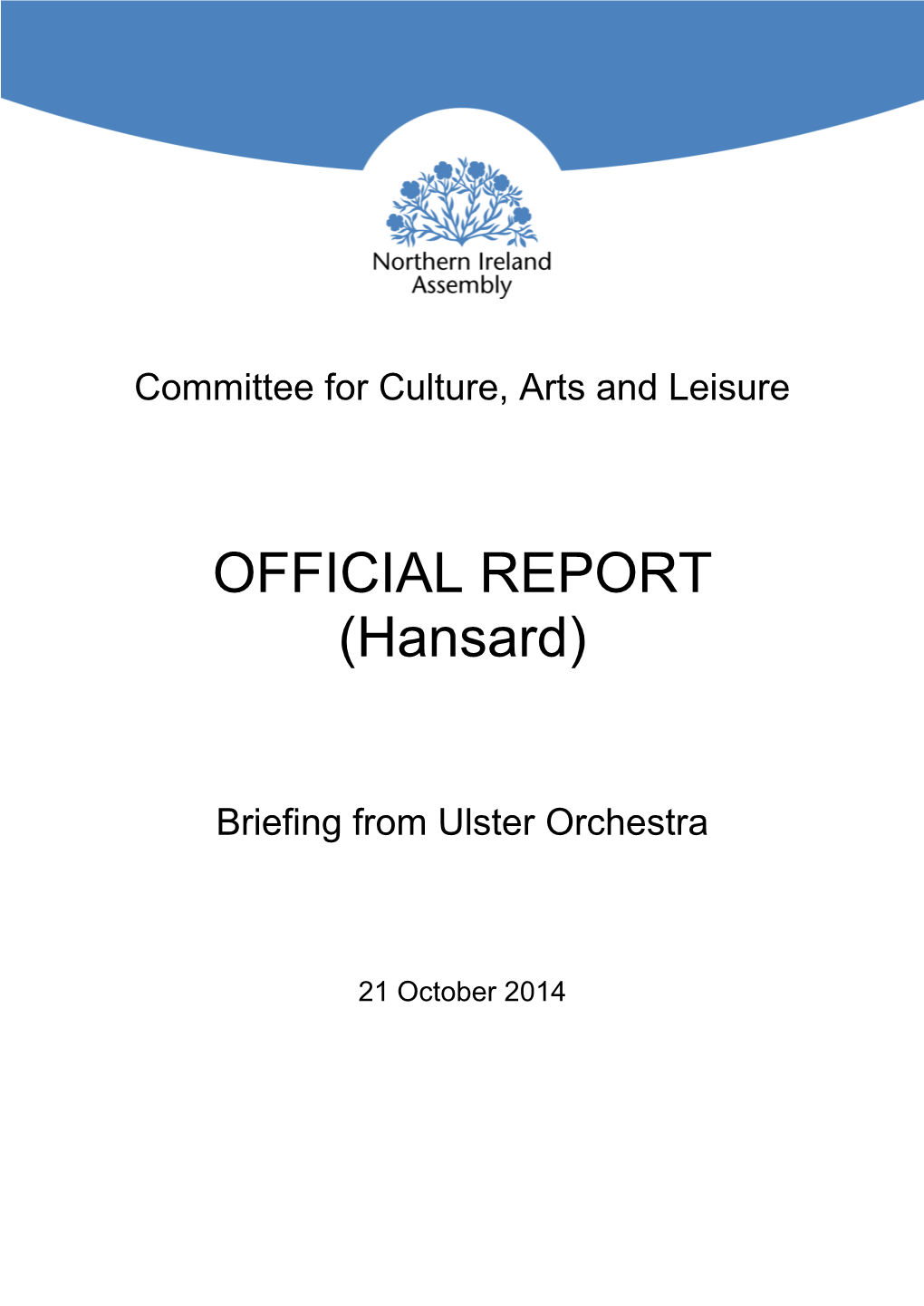 OFFICIAL REPORT (Hansard)