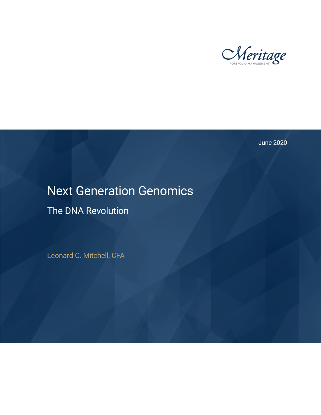 Next Generation Genomics the DNA Revolution