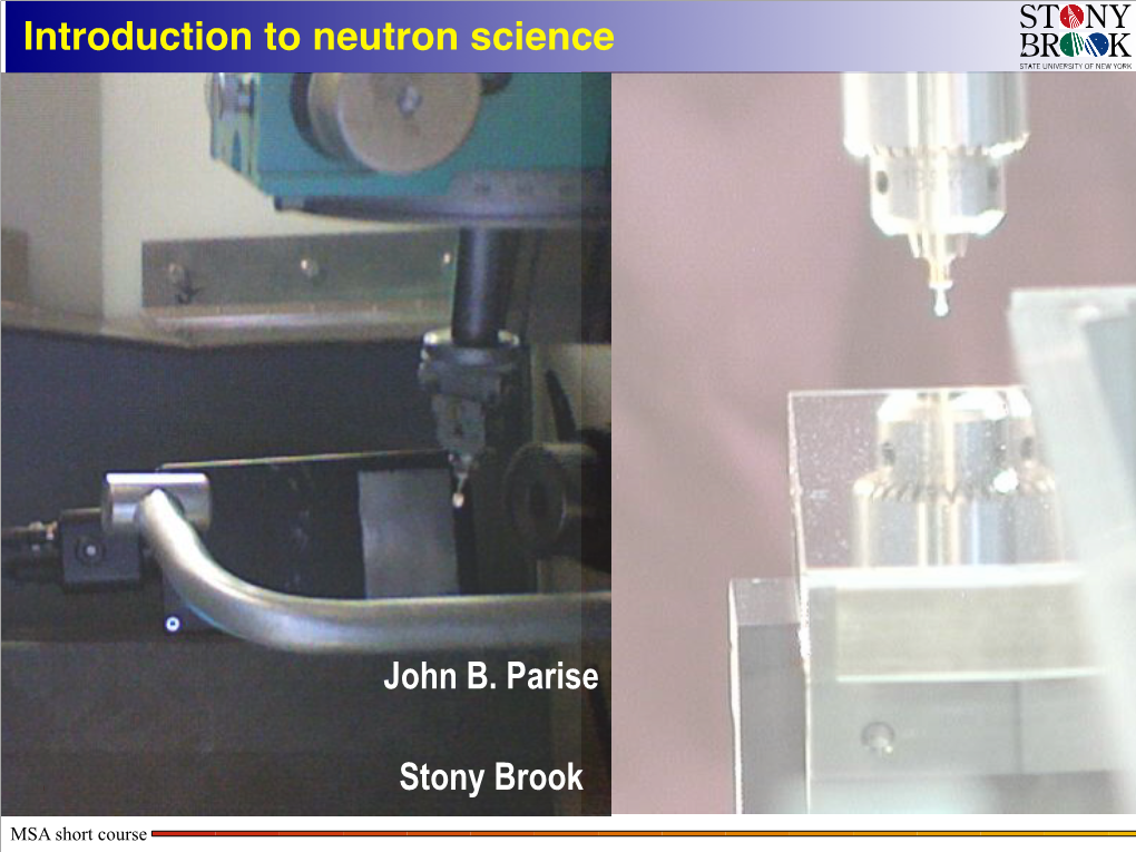 Neutron Scattering