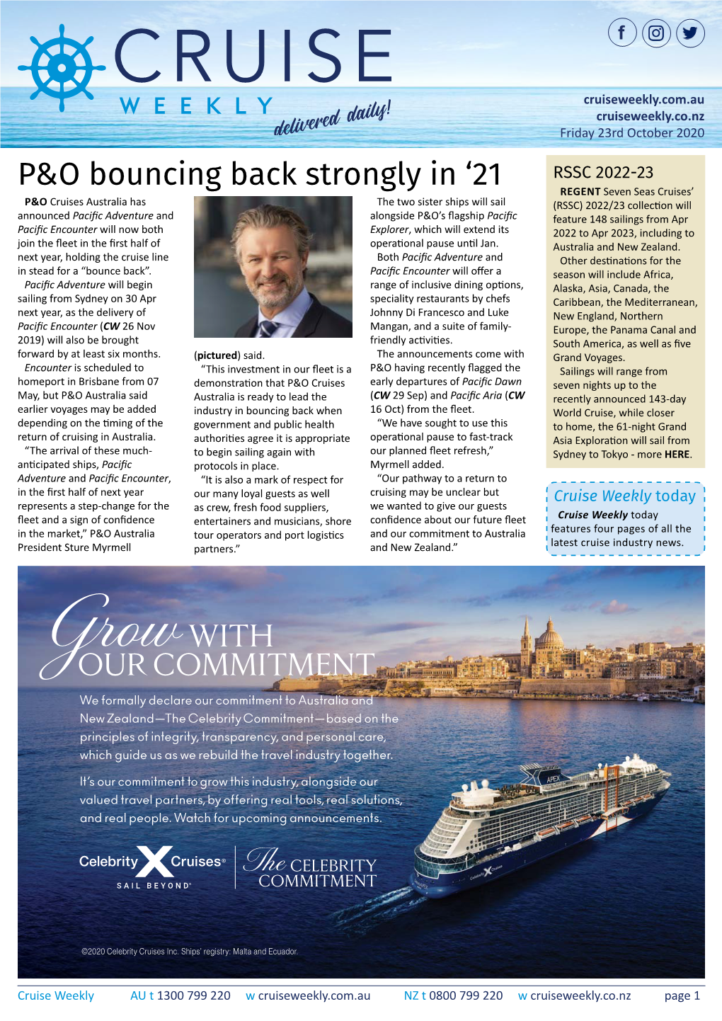 P&O Bouncing Back Strongly In