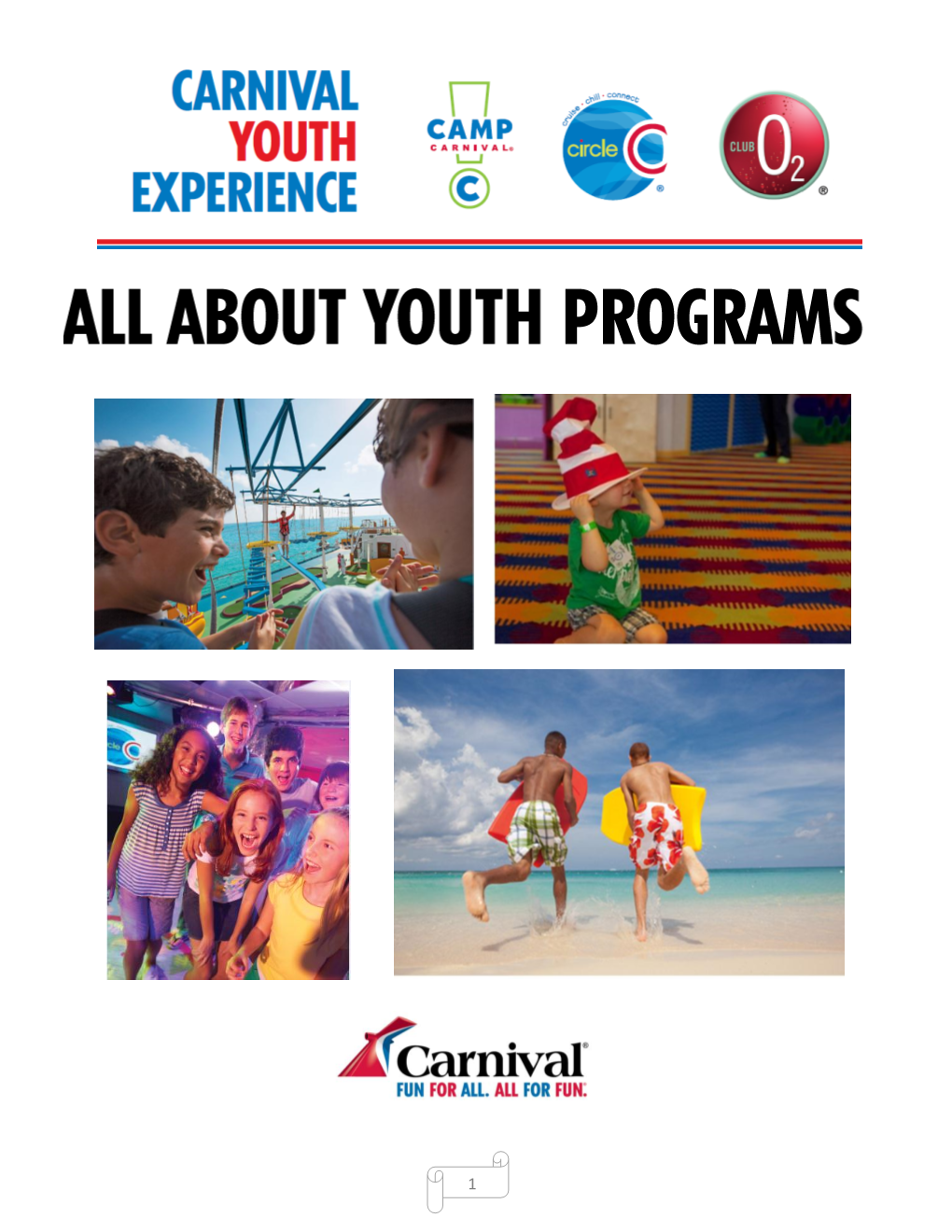 This Guide Is a Summary of Carnival Cruise Lines® and Youth Programs