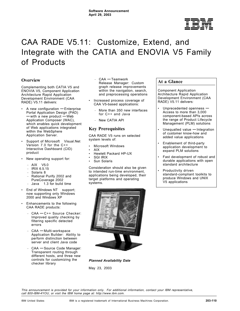 CAA RADE V5.11: Customize, Extend, and Integrate with the CATIA and ENOVIA V5 Family of Products