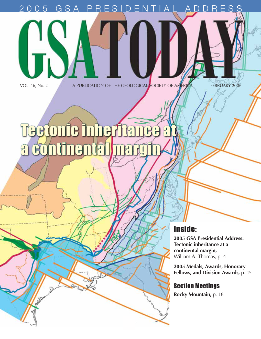 Tectonic Inheritance at a Continental Margin, William A