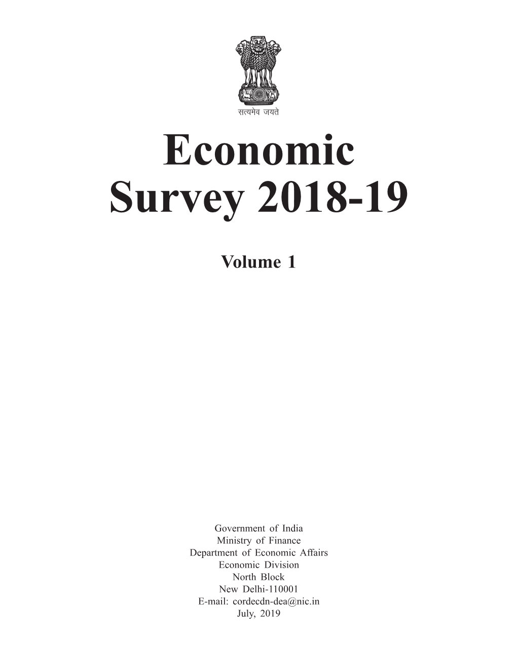 Economic Survey 2018-19