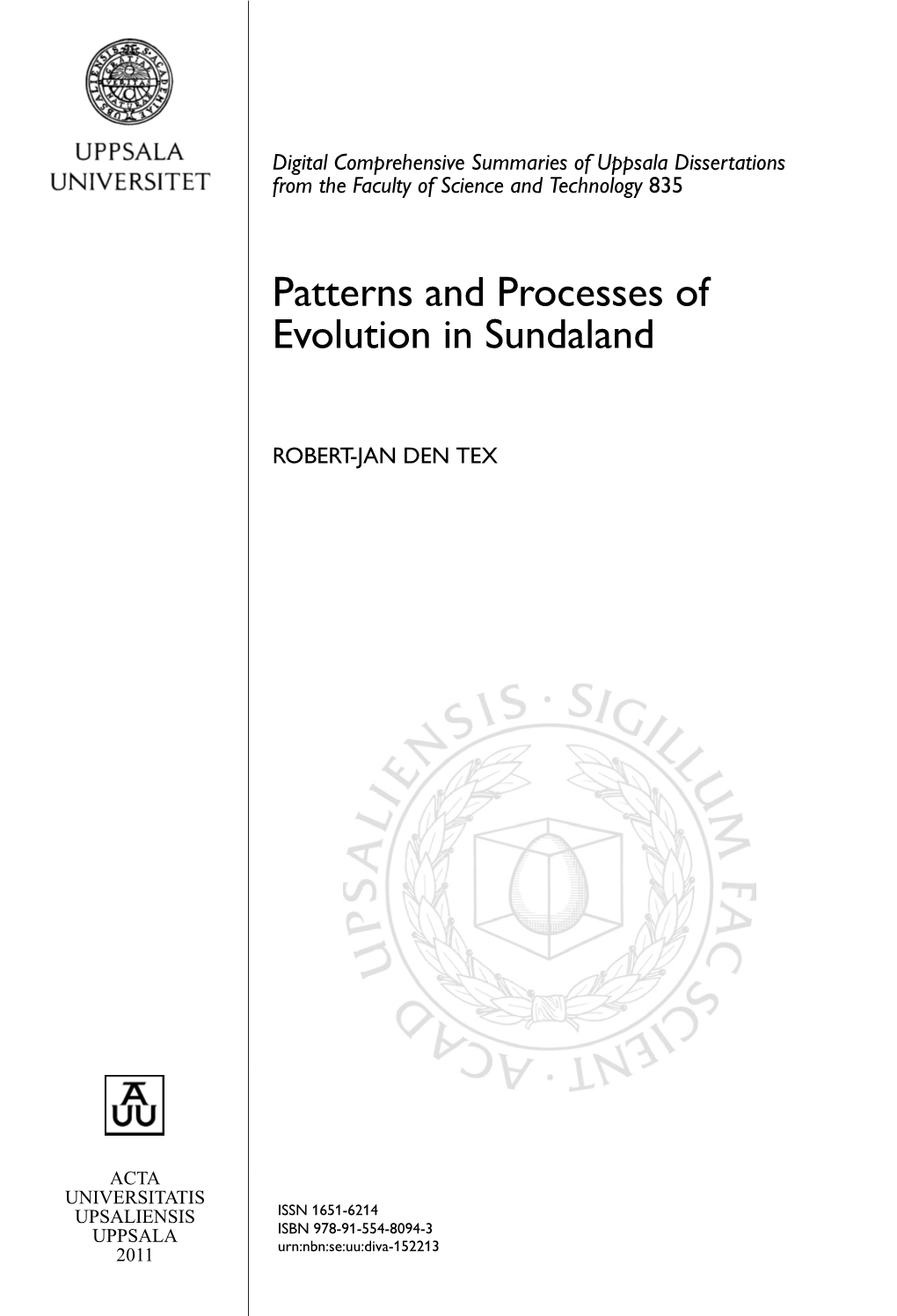 Patterns and Processes of Evolution in Sundaland