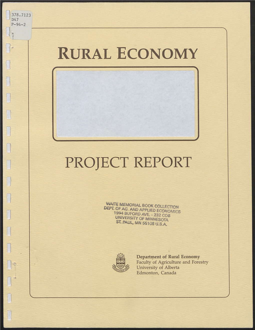 Rural Economy