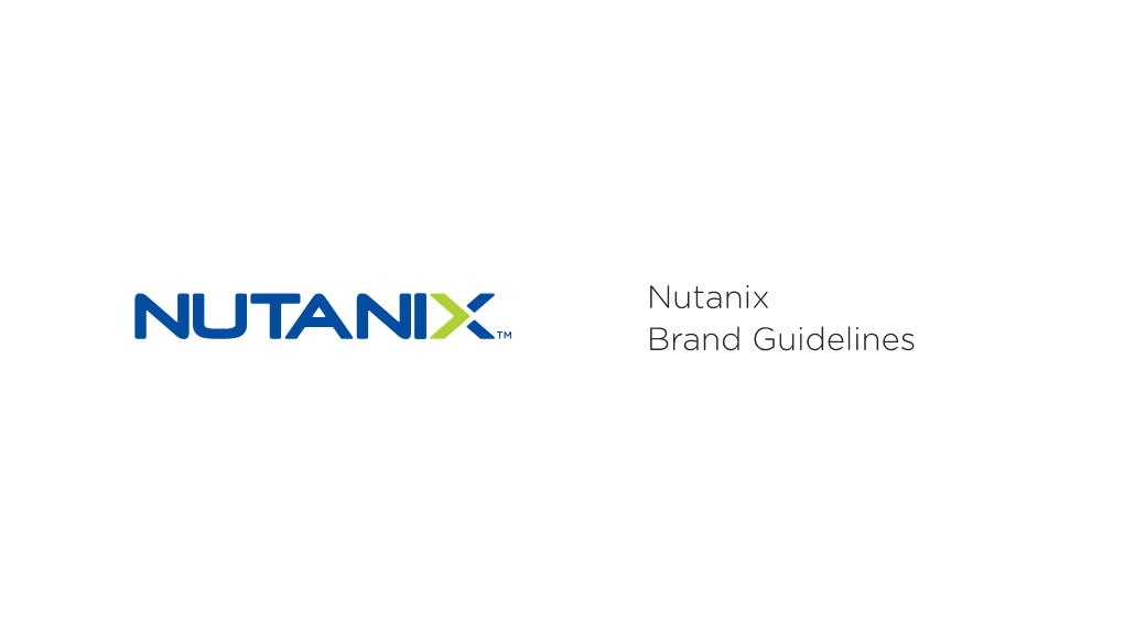 Nutanix Brand Guidelines