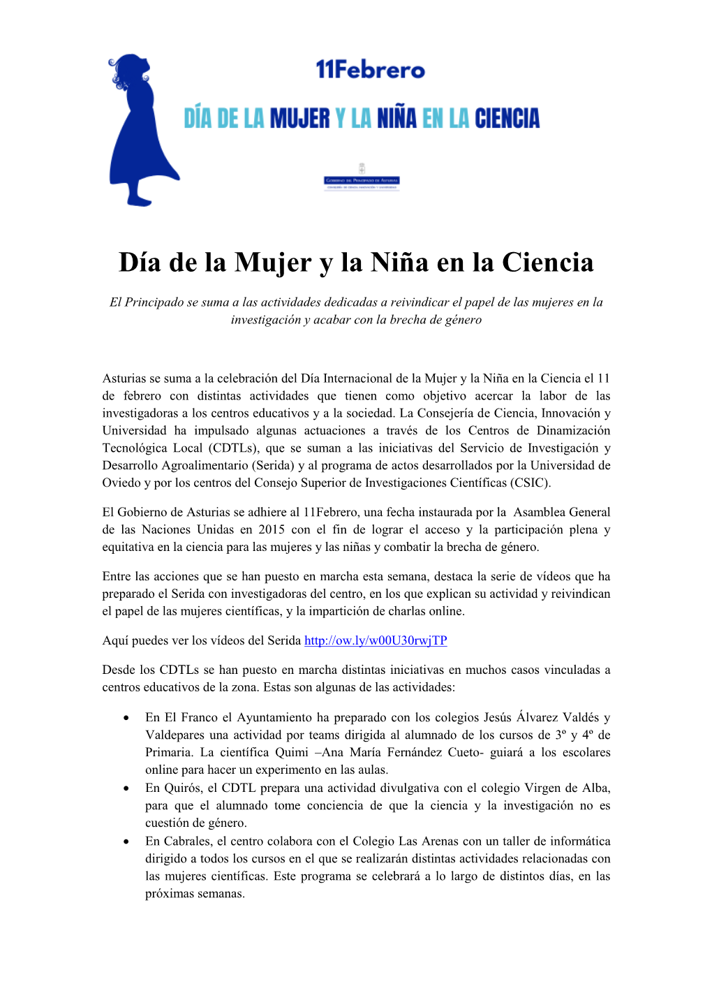 Día De La Mujer Y La Niña En La Ciencia