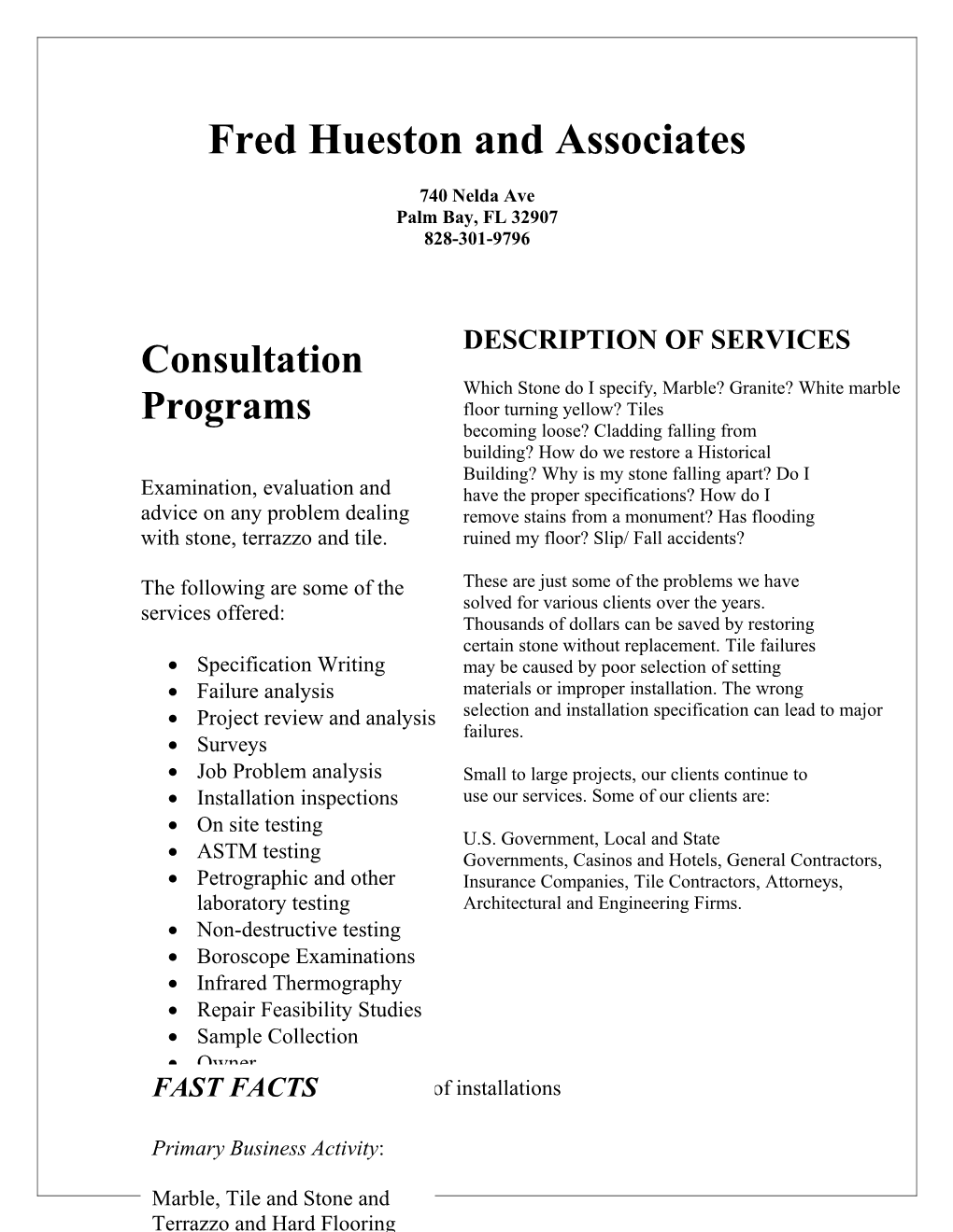 Fred Hueston and Associates