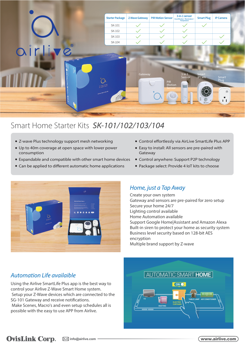 Smart Home Starter Kits SK-101/102/103/104