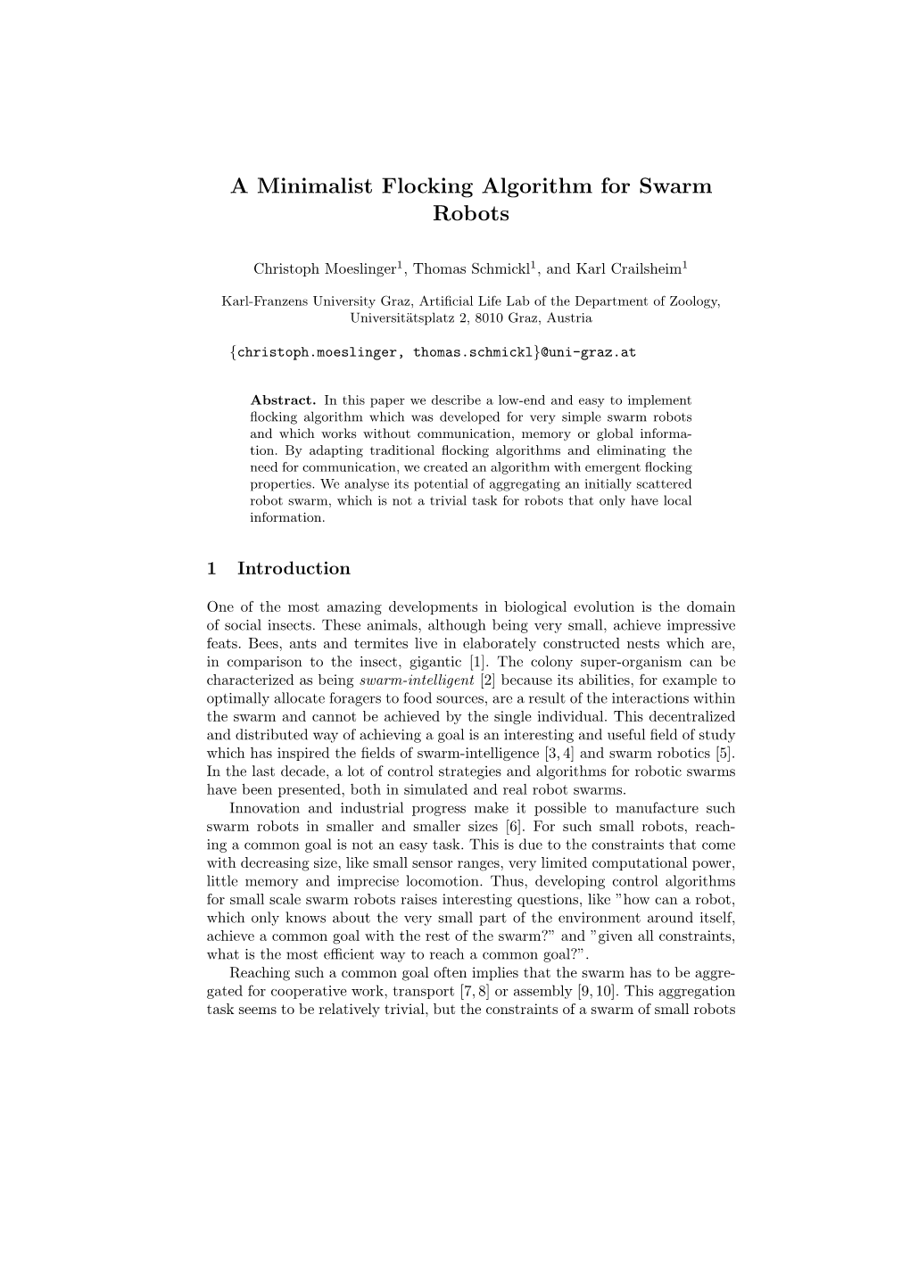 A Minimalist Flocking Algorithm for Swarm Robots.Pdf