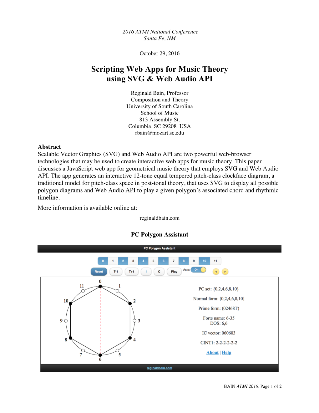 Scripting Web Apps for Music Theory Using SVG & Web Audio