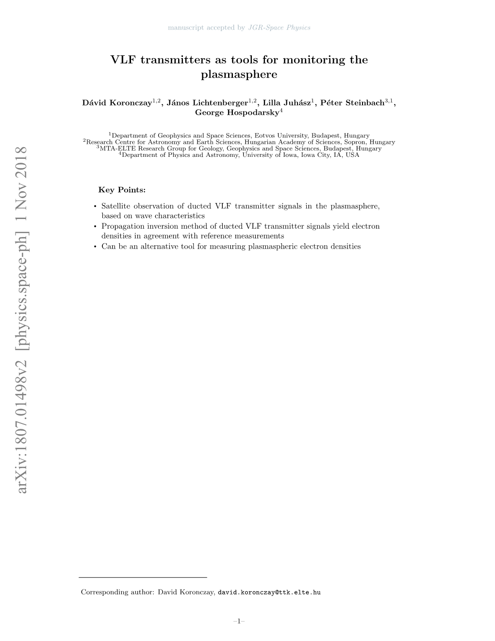 VLF Transmitters As Tools for Monitoring the Plasmasphere