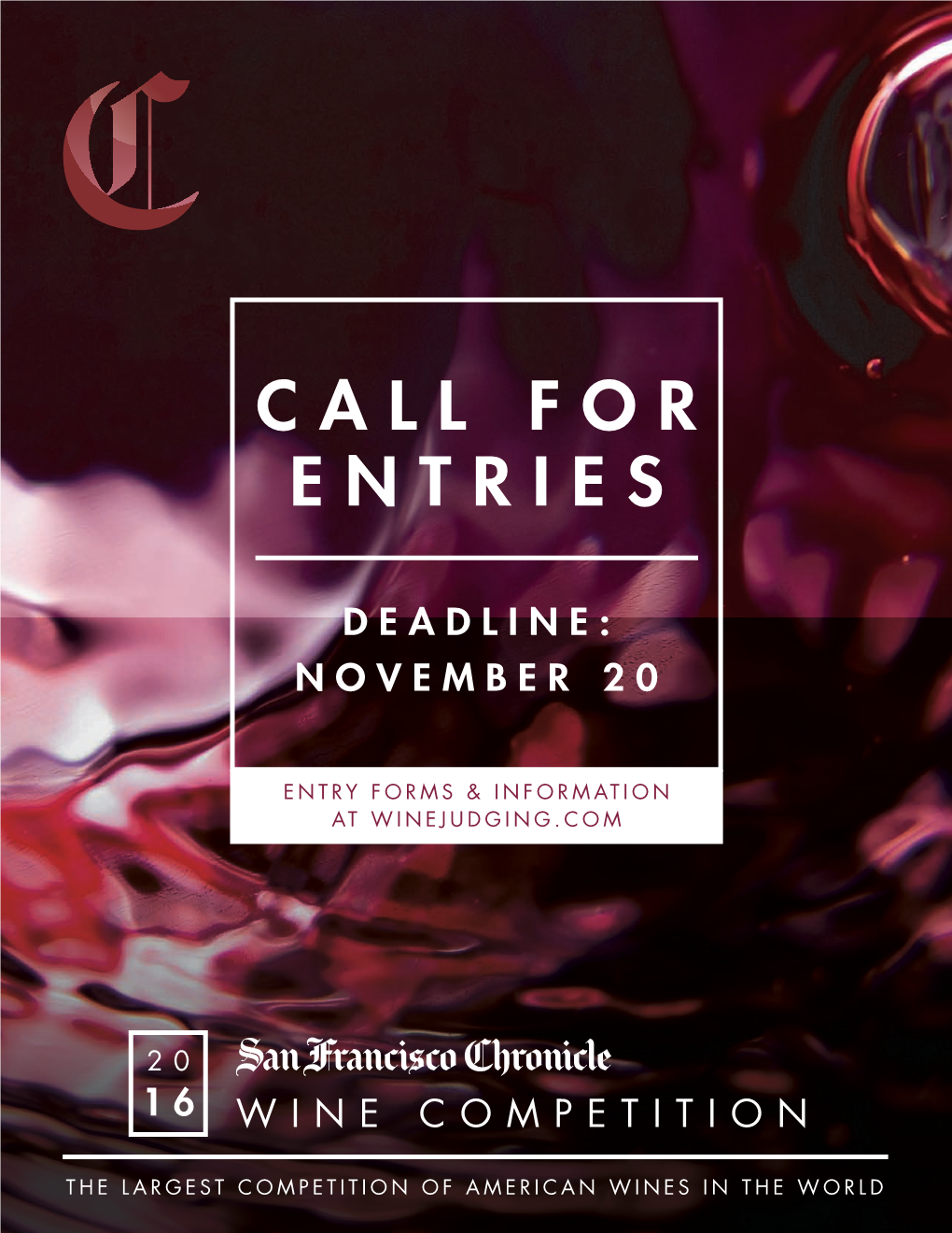 Call for Entries” for Its 2016 Competition