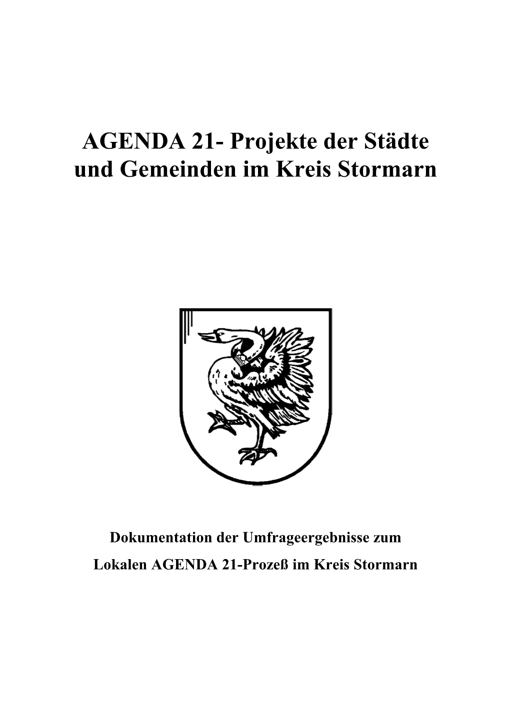 AGENDA 21- Projekte Der Städte Und Gemeinden Im Kreis Stormarn