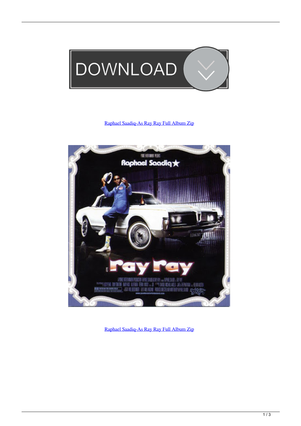 Raphael Saadiqas Ray Ray Full Album Zip