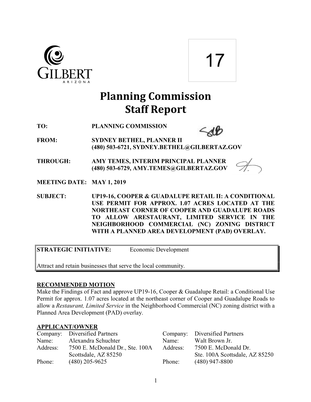 Planning Commission Staff Report