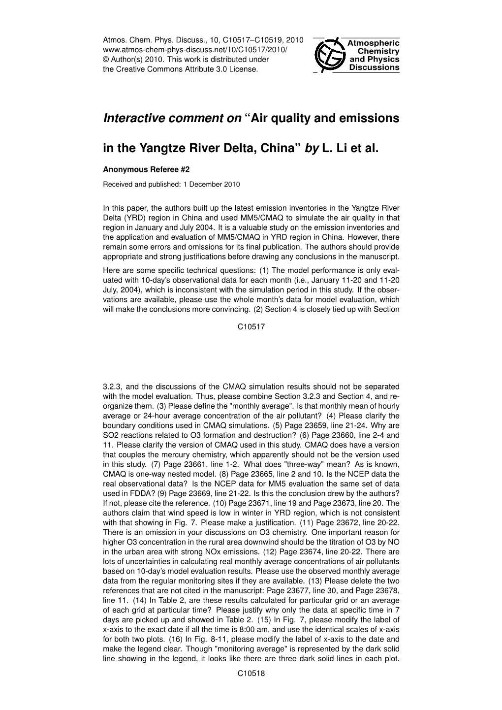 Air Quality and Emissions in the Yangtze River Delta, China” by L