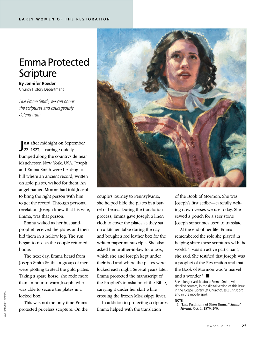 Emma Protected Scripture by Jennifer Reeder Church History Department