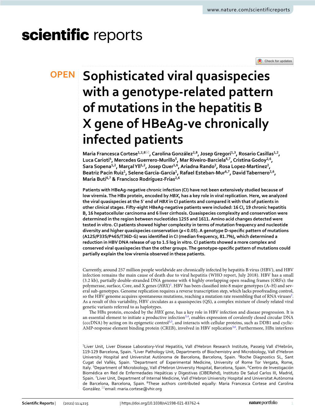 Sophisticated Viral Quasispecies with a Genotype-Related Pattern Of