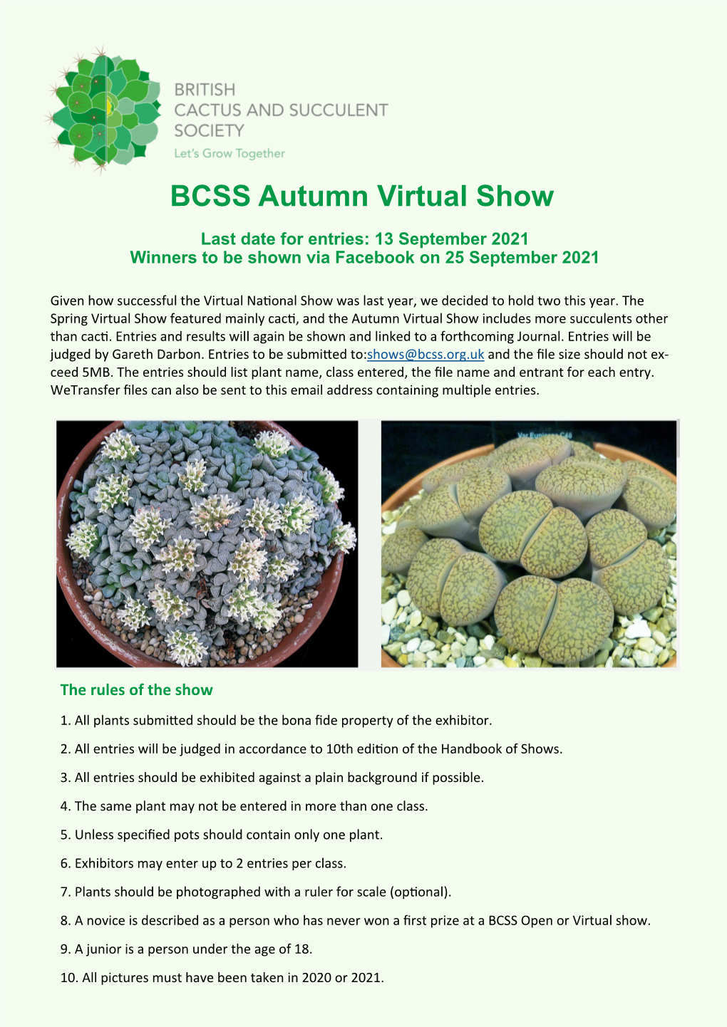 BCSS Autumn Virtual Show