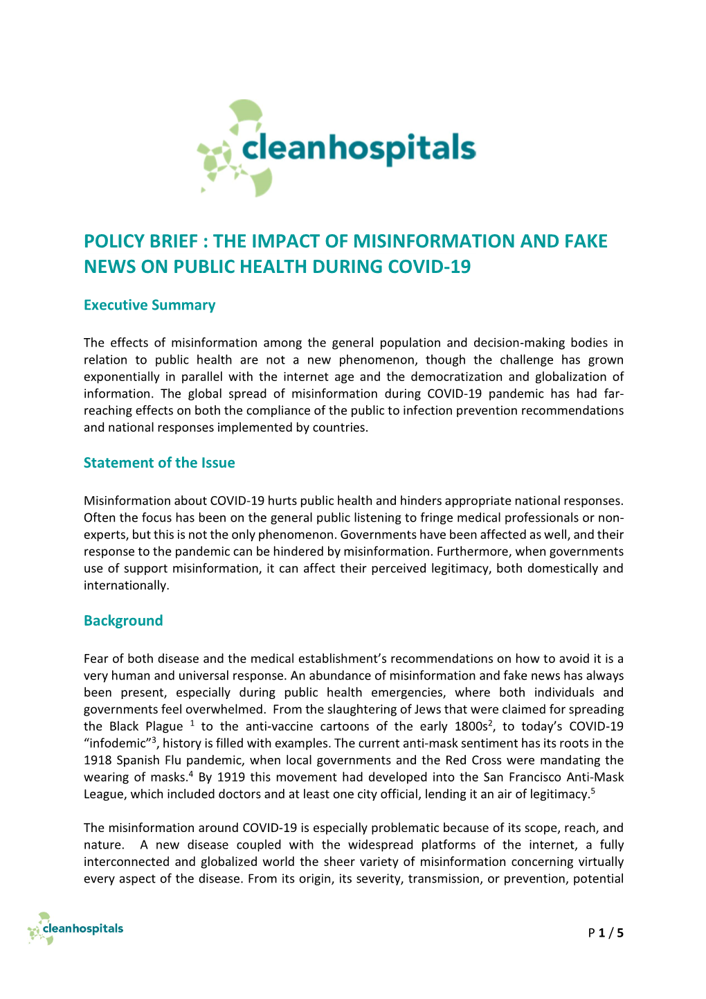 The Impact of Misinformation and Fake News on Public Health During Covid-19