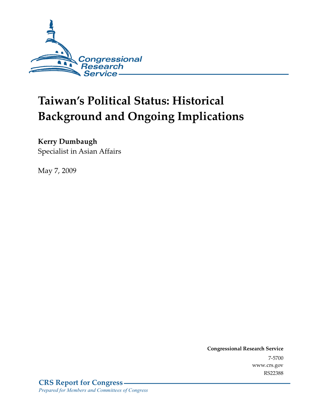 Taiwan's Political Status