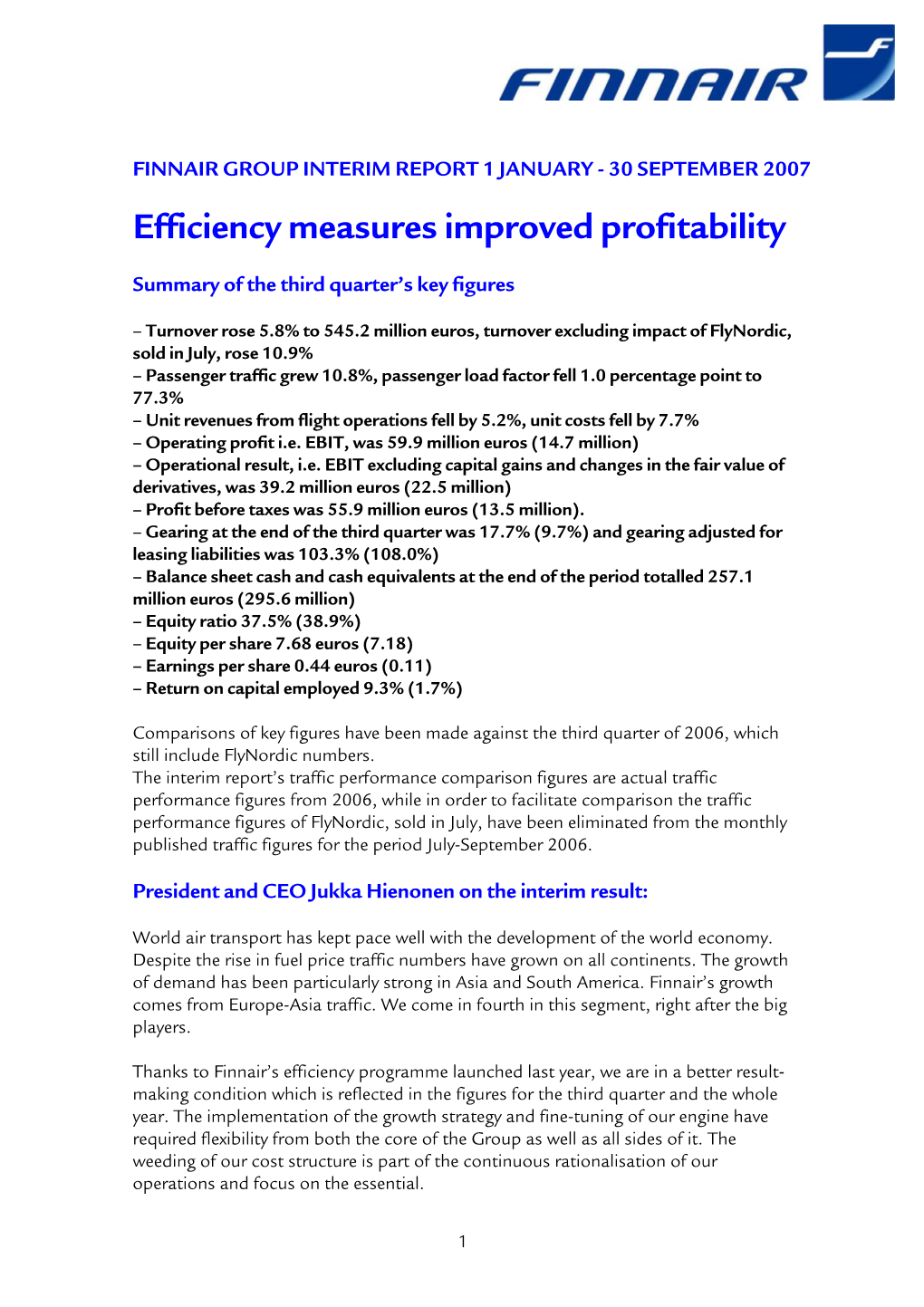 Interim Report, January 1