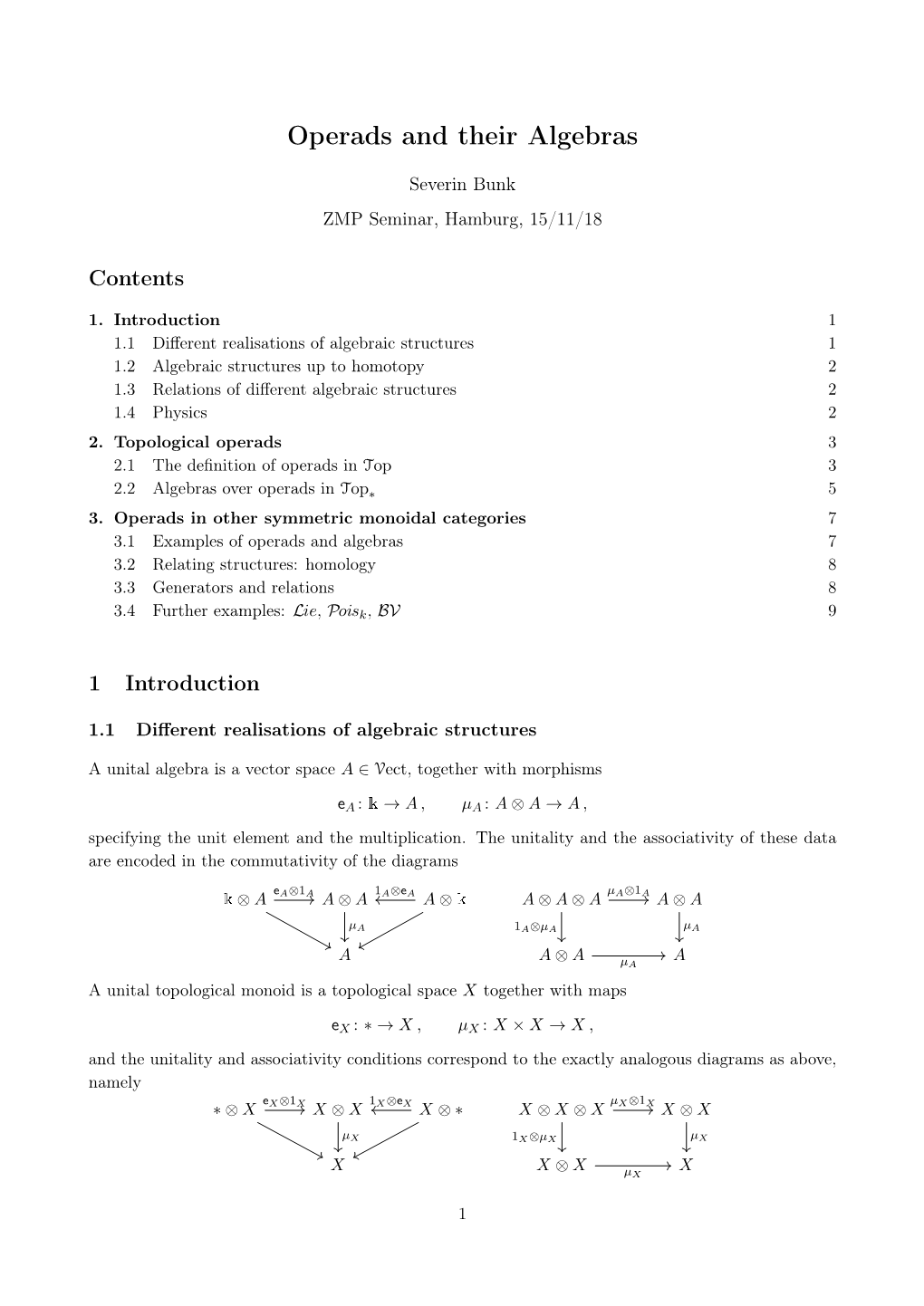 Operads and Their Algebras