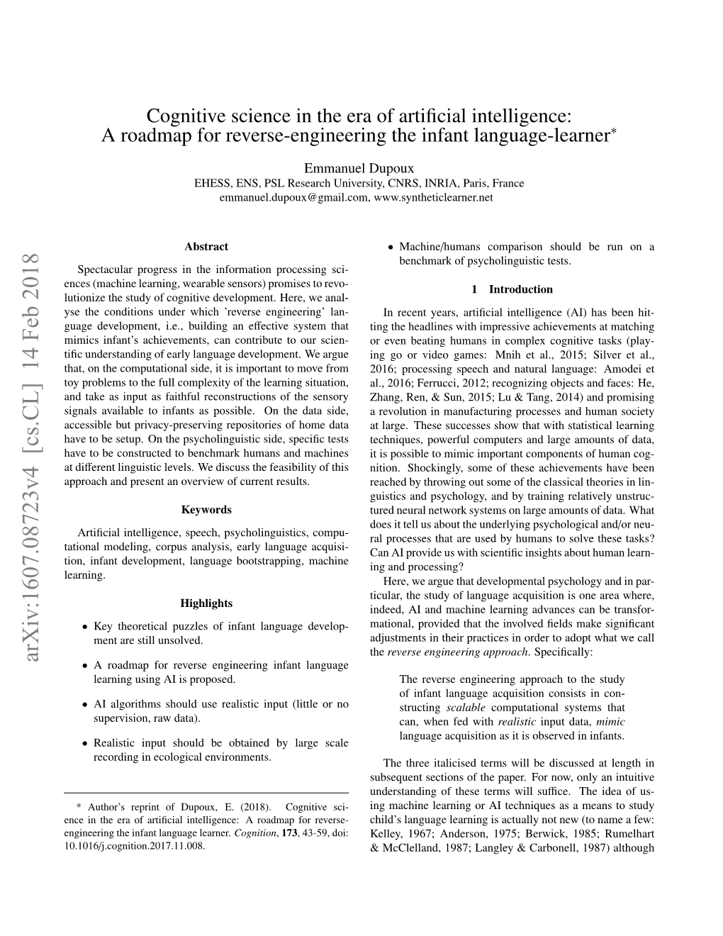 A Roadmap for Reverse-Engineering the Infant Language-Learner∗