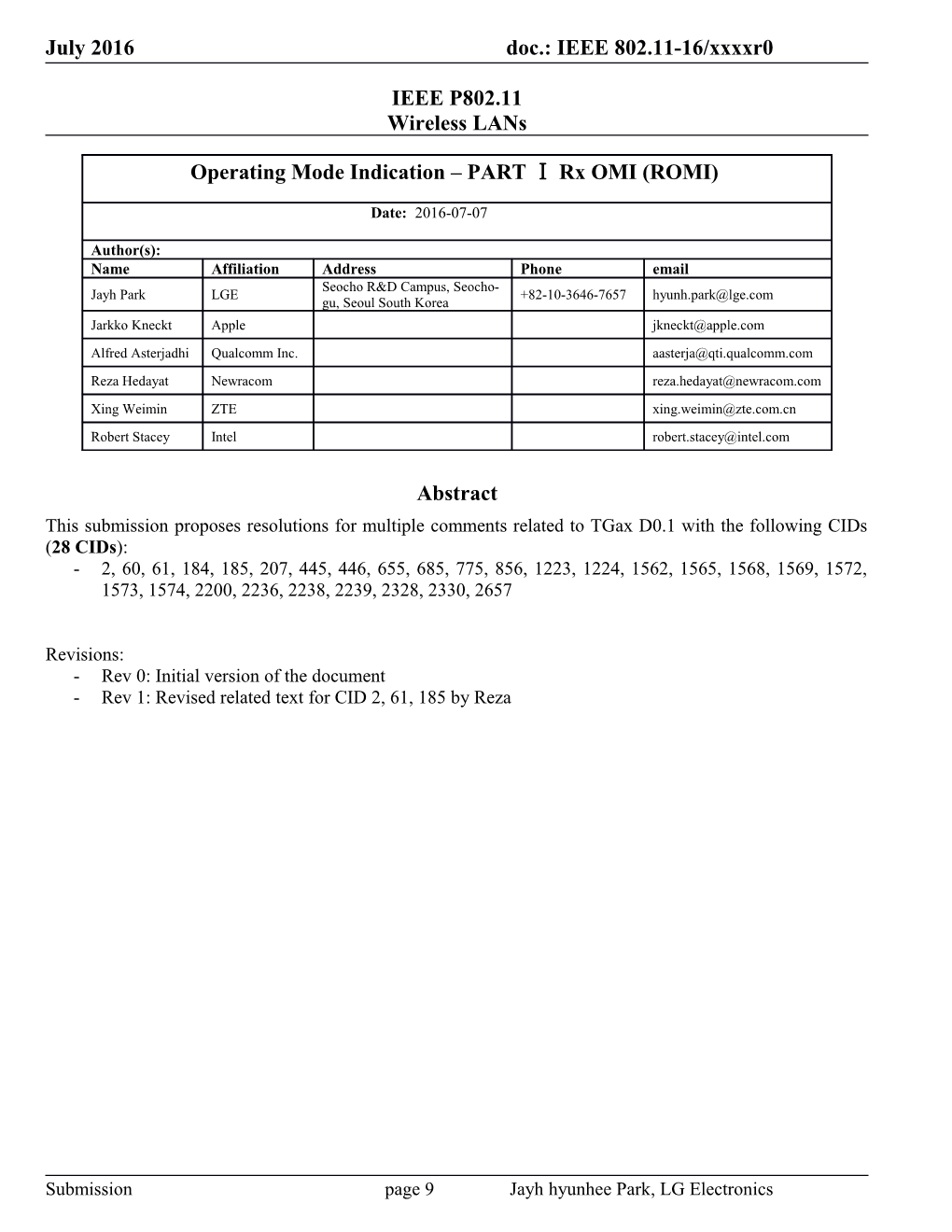 Rev 1: Revised Related Text for CID 2, 61, 185 by Reza