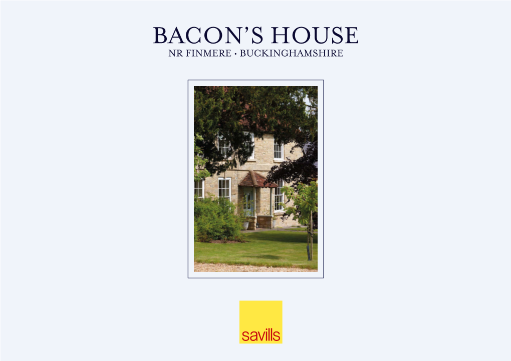 BACONS HOUSE A4 12Pp.Indd