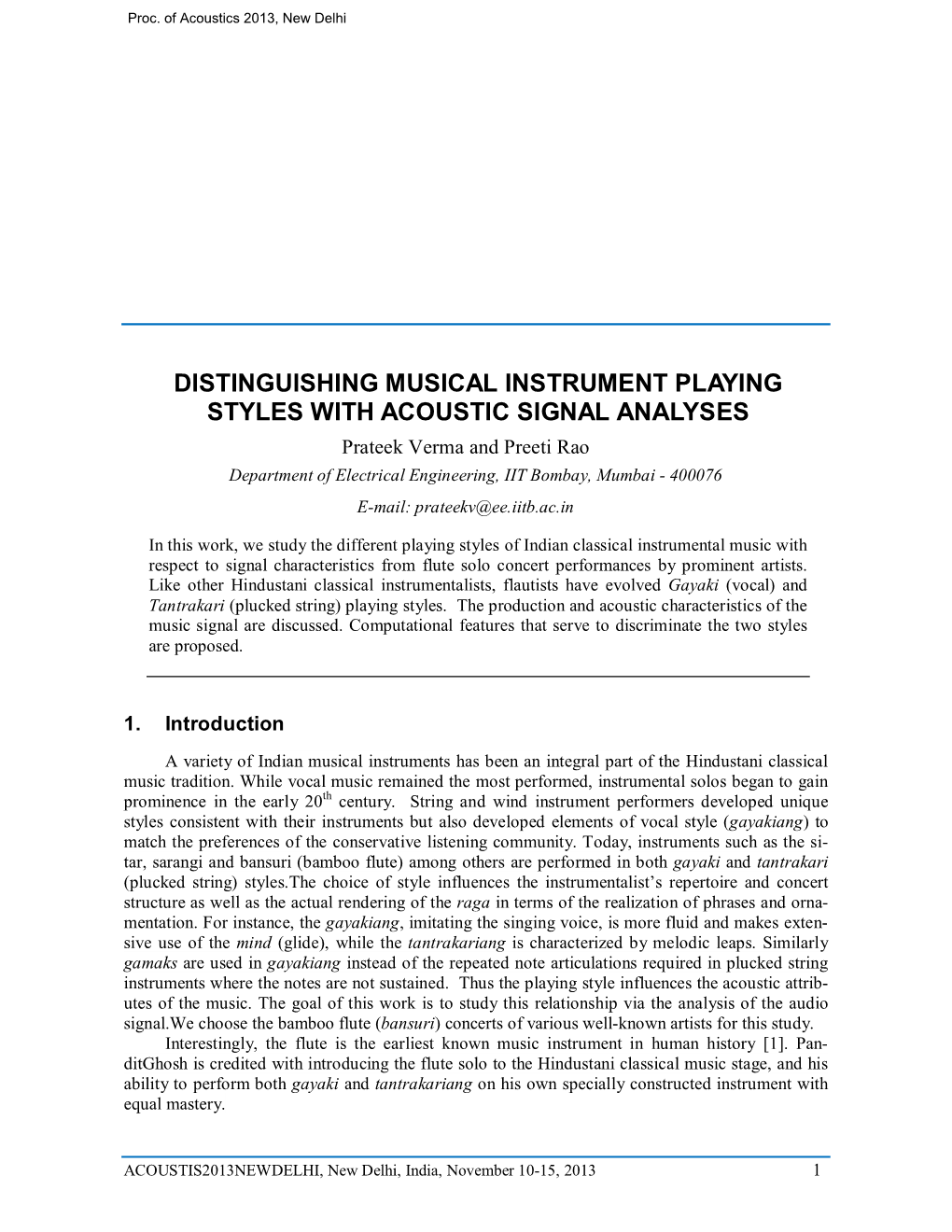 Distinguishing Musical Instrument Playing Styles with Acoustic Signal