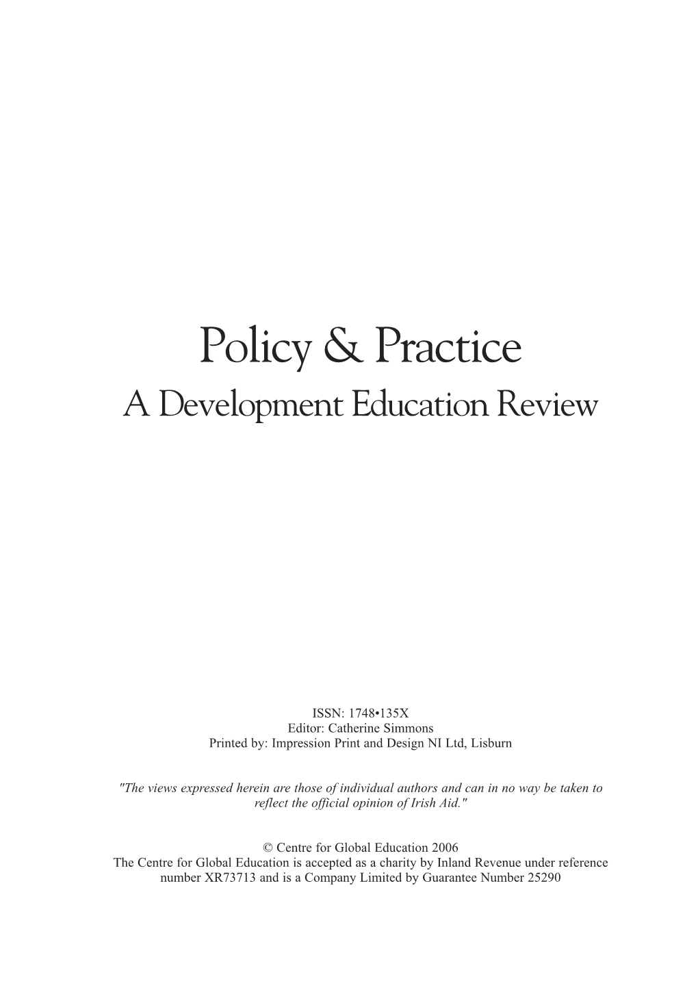 Policy & Practice